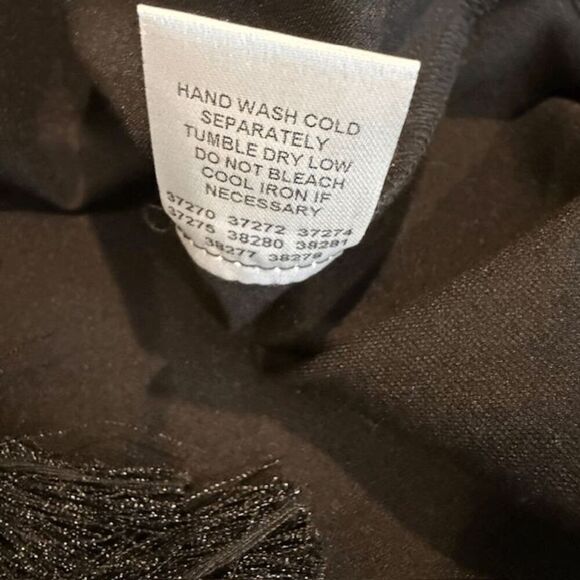 NWT Sugar + Lips Virgo Tassel Mini Dress Black Zip Back Adjustable Straps Medium - Picture 9 of 13